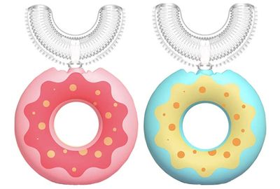 DC DECORIO- A UNIQUE PRODUCT RANGE Dc Decorio Tooth Brush Head 360 Degree Cleansing U Shaped Toothbrush For Kids Baby (Donut (Pink+Blue)), Manual, Pack of 1