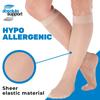 ABSOLUTE SUPPORT Travel Compression Knee High for Women 15-20mmHg - Sheer Compression Support Hose Stockings for Flight Hiking Recovery Travel Natural, Medium view 2