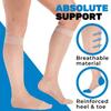 ABSOLUTE SUPPORT Travel Compression Knee High for Women 15-20mmHg - Sheer Compression Support Hose Stockings for Flight Hiking Recovery Travel Natural, Medium view 3