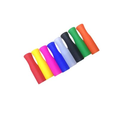 EXCEART 8 Pcs Silicone Straw Tips Multicolored Food Grade Tips Covers for Stainless Steel Drinking Straws (Red, Yellow, Rosy, Blue, Transparent, Black, Orange, Green)