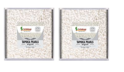 Avlokan Sabudana Pearls Tapioca Sago, Pack of 2 X 250G