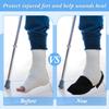2 Pack Cast Socks Toe Cover for Leg, Ankle or Foot Cast, Non Slip Toe Cover for Casted Foot Protector Closed Broken Toe Keep Warm, Black, Large view 4