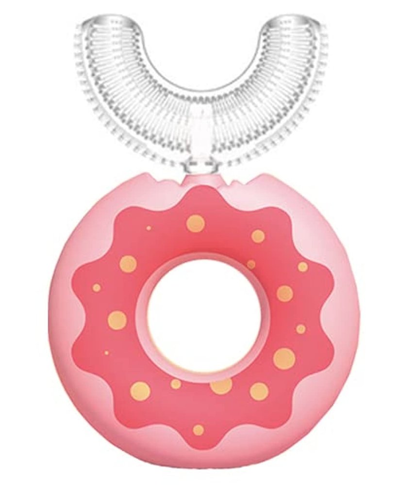 DC DECORIO- A UNIQUE PRODUCT RANGE Dc Decorio Tooth Brush Head 360 Degree Cleansing U Shaped Toothbrush For Kids Baby (Donut-Pink), Manual, Pack of 1