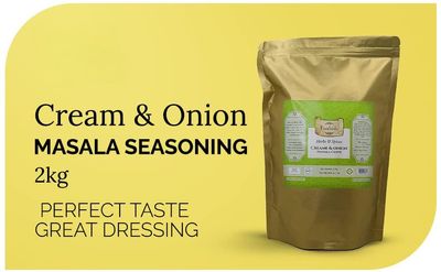 FOODAIDS SOUR CREAM ONION SEASONING 2 KG Pack |CHIPS | POPCORN | MAKHANA | Aromatic Seasoning Powder.