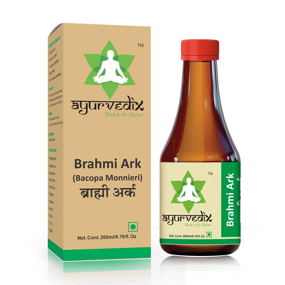 ayurvedix Brahmi Ark | Hydrosol | Bacopa Monnieri Distillate Help In Mind Wellness, Enhances Alertness, All Natural Potion | 200 Ml