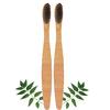 Mini Storify Truly Organic Neem Manual Toothbrush-Pack Of 2 Kids, Charcoal Activated Soft Bristles, Biodegradable, Eco-Friendly, Wooden Brush view 1