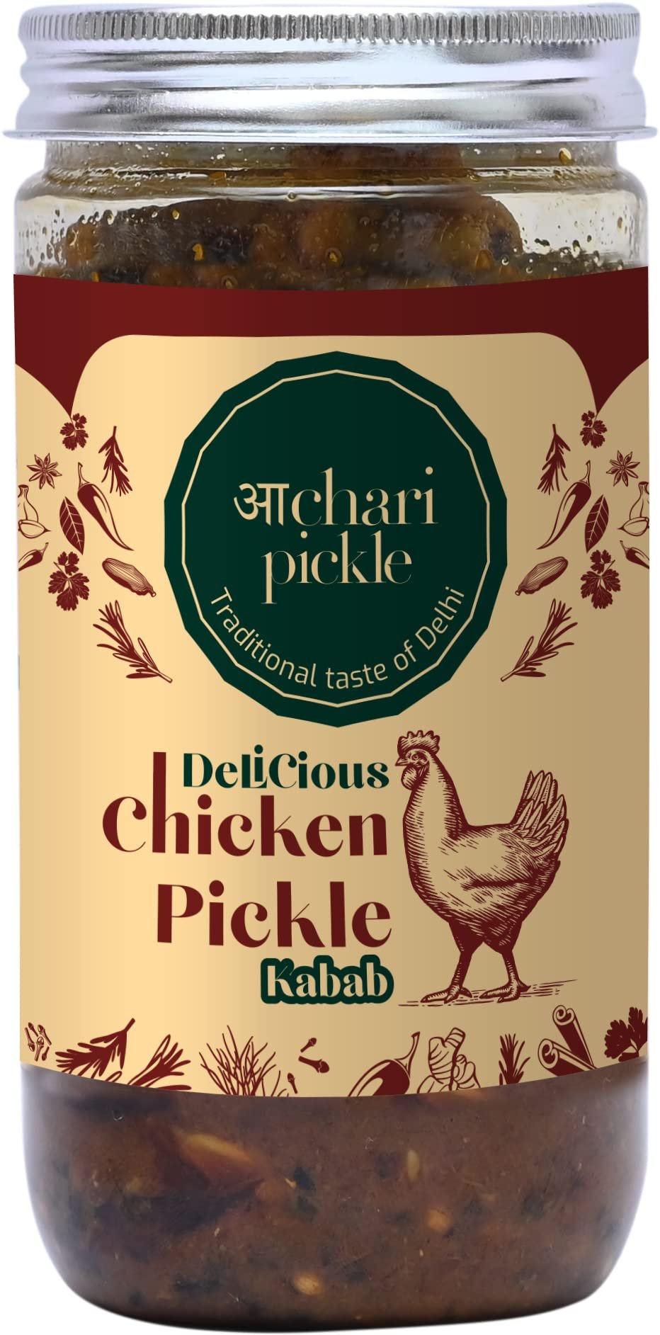 Achari Pickles Homemade Chicken Pickle Kabab (400 GM) Delhi/North Style