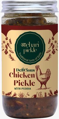Achari Pickles Homemade Lehsunwala Boneless Chicken Pickle (400 GM) Delhi/North Style