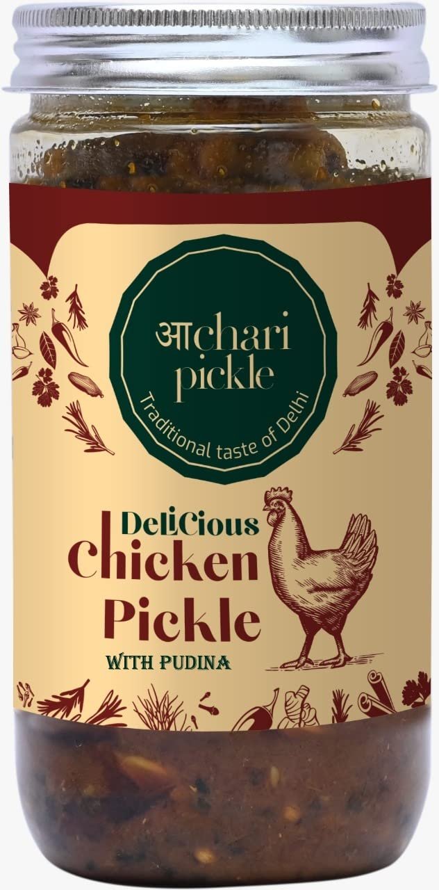 Achari Pickles Homemade Lehsunwala Boneless Chicken Pickle (400 GM) Delhi/North Style