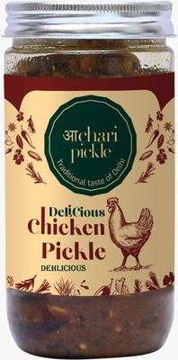 Achari Pickles Homemade Dehlicious Boneless Chicken Pickle (400 GM) Delhi/North Style
