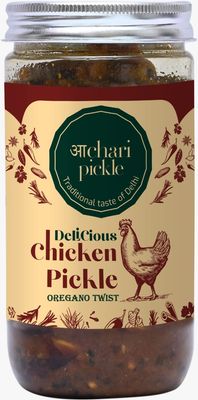 Achari Pickles Homemade Oregano Twist Boneless Chicken Pickle (400 GM) Delhi/North Style