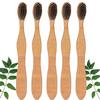 Mini Storify Truly Organic The Pledge Therapeutic Neem Manual Toothbrush Adult Slim Handle Anti-Plaque Medium Bristles Pack Of 5,Brown view 1