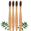 Mini Storify Truly Organic Neem Toothbrush - Pack of 4 Kids, Charcoal Activated Soft Bristles, Biodegradable, Eco-friendly, wooden brush view 1