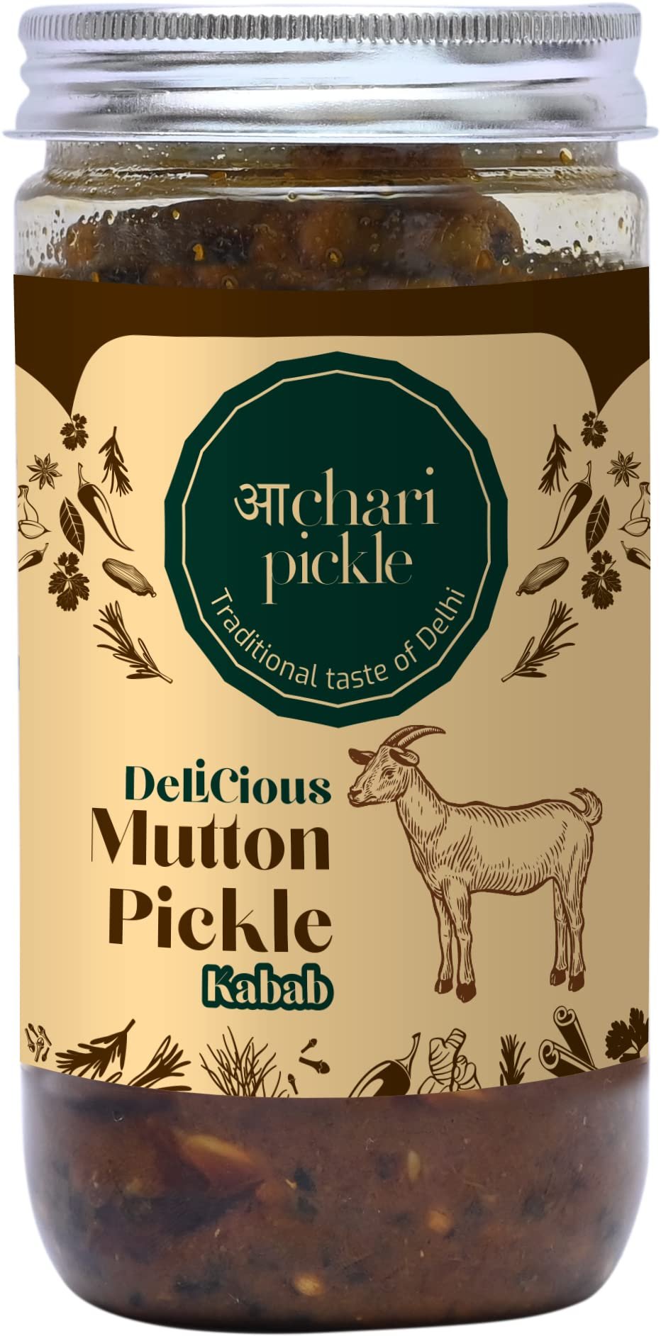 Achari Pickles Homemade Mutton Pickle Kabab (400 GM) Delhi/North Style