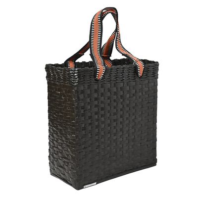 Sonas Creation PAPERUS Re-usable SMALL Dark Brown Carry Bag | Shopping Bag | Handbag | Tiffin Basket | Lunch Bag, Eco-friendly Handmade of Paper Ropes 11 In Tall 10 In Length 5 In Wide Base