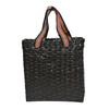 Sonas Creation PAPERUS Re-usable SMALL Dark Brown Carry Bag | Shopping Bag | Handbag | Tiffin Basket | Lunch Bag, Eco-friendly Handmade of Paper Ropes 11 In Tall 10 In Length 5 In Wide Base view 3