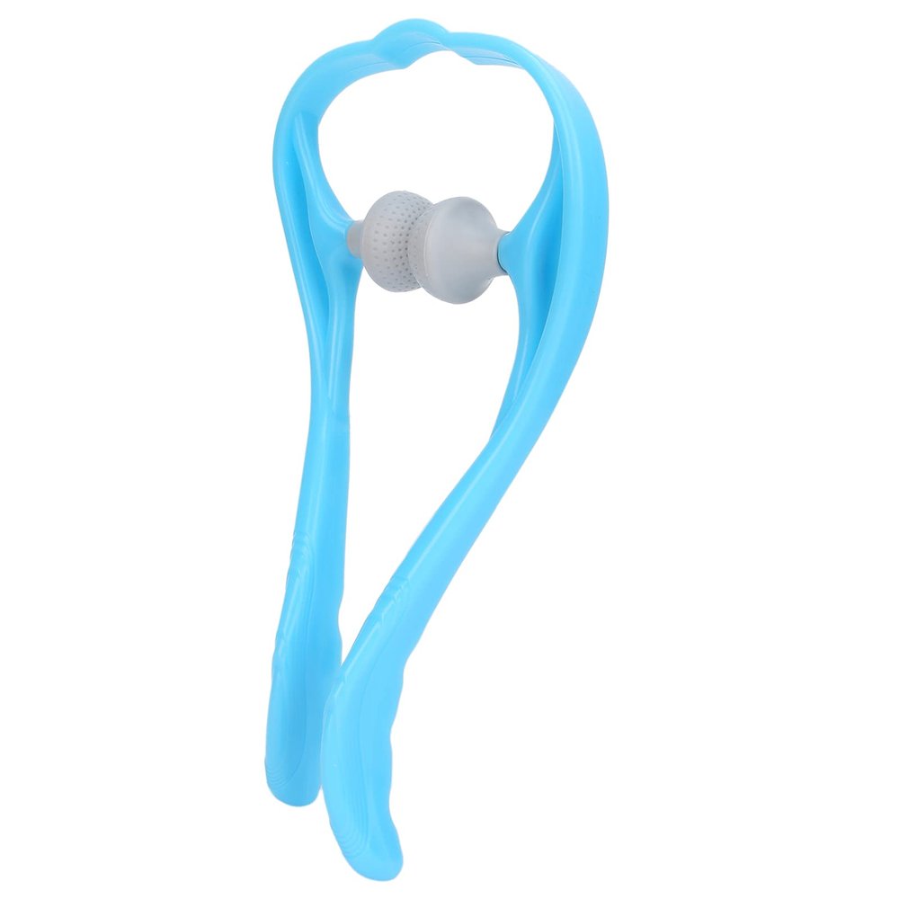 Hand Roller Neck Massage, Neck Shoulder Self Massager Exquisite Design Simple Operation Fit Human Curve for Neck for Hand for Shoulder(blue)