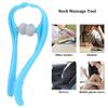 Hand Roller Neck Massage, Neck Shoulder Self Massager Exquisite Design Simple Operation Fit Human Curve for Neck for Hand for Shoulder(blue) view 3