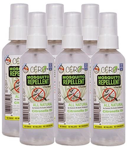 CERO Herbal 100% Natural Mosquito Guard (100ml) Travel Size 6 Pack Combo