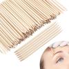 400 Pack Eye Brow Wooden Wax Sticks Mini Waxing Applicator Sticks Lip Nose Eyebrow Waxing Sticks Wood Craft Small Wax Applicator Facial Hair Wax Spatula for Home Spa Hair Removal and Smooth Skin Use view 1