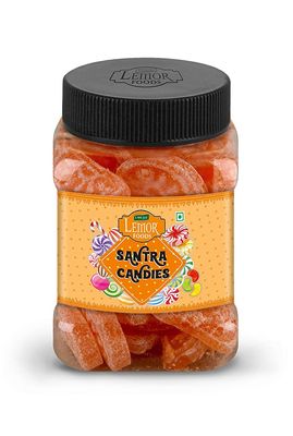 Lemor Orange Fruit Candy Sugar Candy Santra Goli Flavored Khatti Mithi Goli Sugar Boiled Candy for Kids and adults (165 gms) Mint Candy For Kids And Adults (Orange Santra)