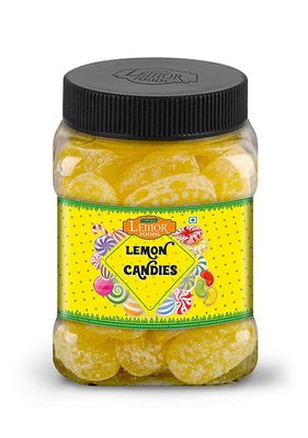 Lemor Fruit Candy Sugar Candy Flavored Khatti Mithi Goli Sugar Boiled Candy for Kids and adults (165 gms) Mint Candy For Kids And Adults (Lemon)