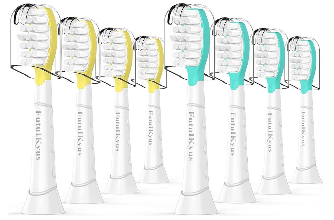 Futulkyus Replacement Heads for Philips Sonicare Kids Toothbrush - Over 7 Years Old Child Standard Soft Electric Children Brush Head for Boy Girl, HX6032/94 HX6042 HX6340 HX6034 HX6321 White 8 Pack