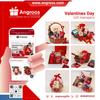 Angroos Lovely valentines day gift hampers with elegant Teddy, Chocolates, Couple pot, Cards view 2