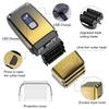 Hatteker Triple Blades Foil Electric Razor for Men - Close Bald Head Barber Shaver Trimmer, Waterproof Wet & Dry, Cordless, Gold view 2