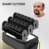 Hatteker Triple Blades Foil Electric Razor for Men - Close Bald Head Barber Shaver Trimmer, Waterproof Wet & Dry, Cordless, Gold view 4
