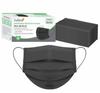 Indiana as offered by nature Non-Woven Fabric 3 Ply Mask With Nose Pin Black, Ultrasonic Soft Loops Pack of 100), Unisex view 1