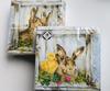 40-ct 5x5 Bunny Friend Napkin | Bunny & Ducky Cocktail Napkin | Light Blue Paper Napkin for Brunch Buffet | Happy Easter view 3
