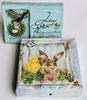 40-ct 5x5 Bunny Friend Napkin | Bunny & Ducky Cocktail Napkin | Light Blue Paper Napkin for Brunch Buffet | Happy Easter view 4