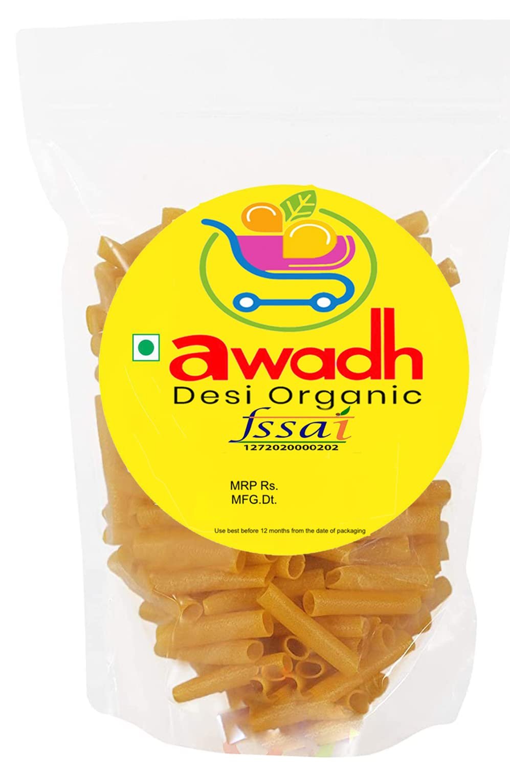 Awadh Salted Flavor-Golden Fingers Fryums Raw Gottalu Ready-To-Fry Nalki Papad Snacks Nalli Papad Snacks Fraems Vegan Snacks Dry Fryems Papad Fries White No Artificial Colure Used,450 Grams