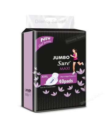 Dilency sales XXL/XXXL Sanitary Pads/Napkins For Women/Girls With Wings (Pack-of-40) (3XL - PACK OF 1)