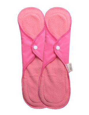 FabPad Reusable Washable Sanitary Cloth Pads Napkins Eco-Friendly Menstrual Hygiene Solutions (Pink, Pack of 2) (Maxi + Maxi Size)