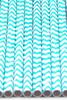 CHOCO DECOR Disposable Paper Striped Straws - Turquoise Colour (6 mm)- Pack of 100 Pcs view 3
