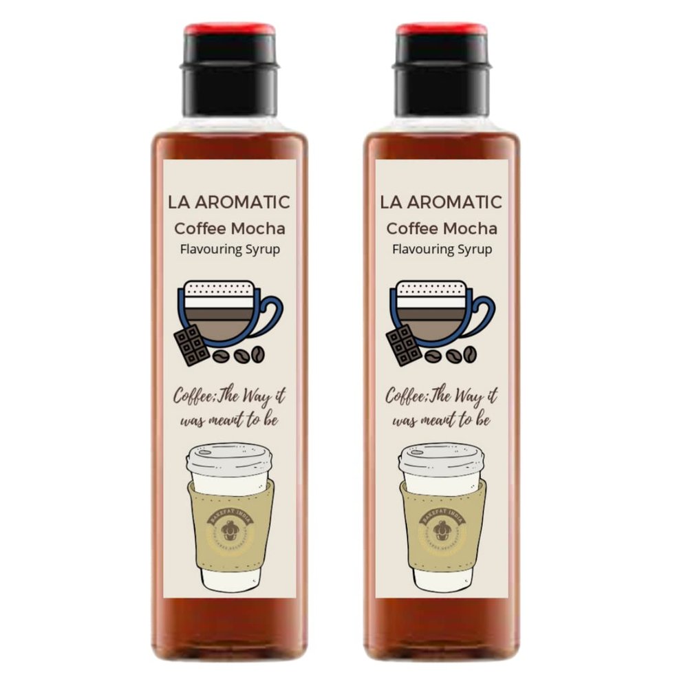 Bakefat India La Aromatic Coffee Mocha Flavouring Syrup-Beverage Syrup-200Ml X 2