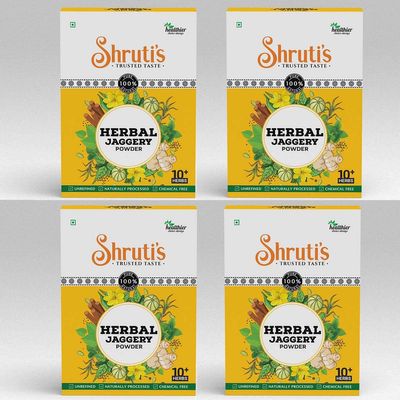 SHRUTI'S Herbal Jaggery Powder 100Grams PACK OF 4