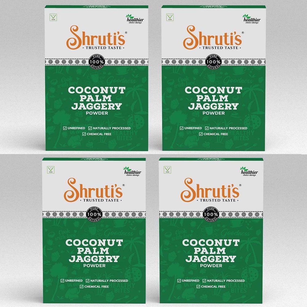 SHRUTI'S Coconut Palm Jaggery Powder/Palm Sugar 100Grams Pack (Pack of 4 x 100 g)