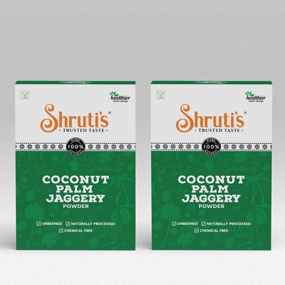 SHRUTI'S Coconut Palm Jaggery Powder/Palm Sugar 100Grams Pack (Pack of 2 x 100 g)