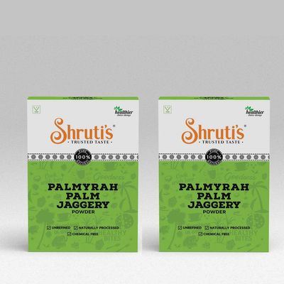 SHRUTI'S Palmyra Palm Jaggery Powder/Palm Sugar 100 Gm Pack (Pack of 2 x 100 g)