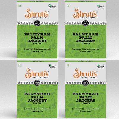 SHRUTI'S Palmyra Palm Jaggery Powder/Palm Sugar 100 Gm Pack (Pack of 4 x 100 g)
