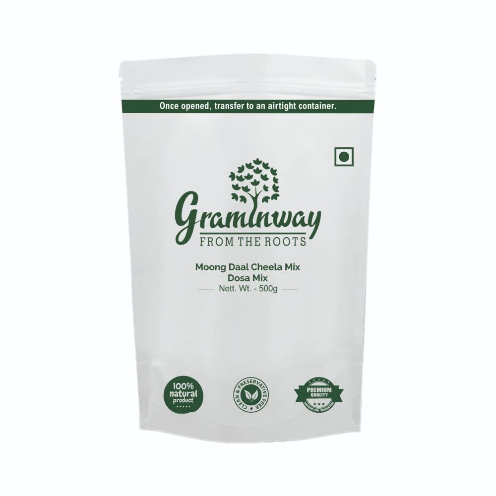 GRAMINWAY - FROM THE ROOTS Gluten Free Moong Daal Cheela Mix 500g