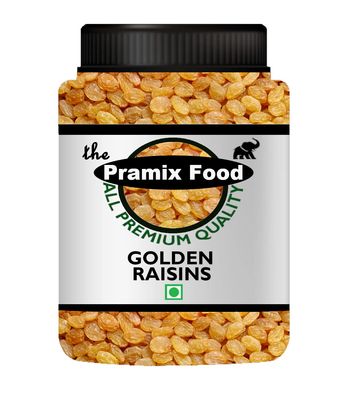 Pramix Golden Fresh Raisins | Premium Green Kishmish | Plain Dried Natural Kismis | Tasty & Healthy Dry Fruit Grapes (900gm)