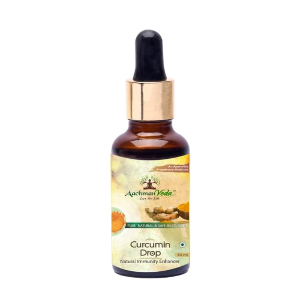 Aachman Veda Cure for Life  Curcumin Haldi Drops  100% Natural Turmeric Extract | Ayurvedic Immunity Booster & Anti-Inflammatory Supplement -pack of 1