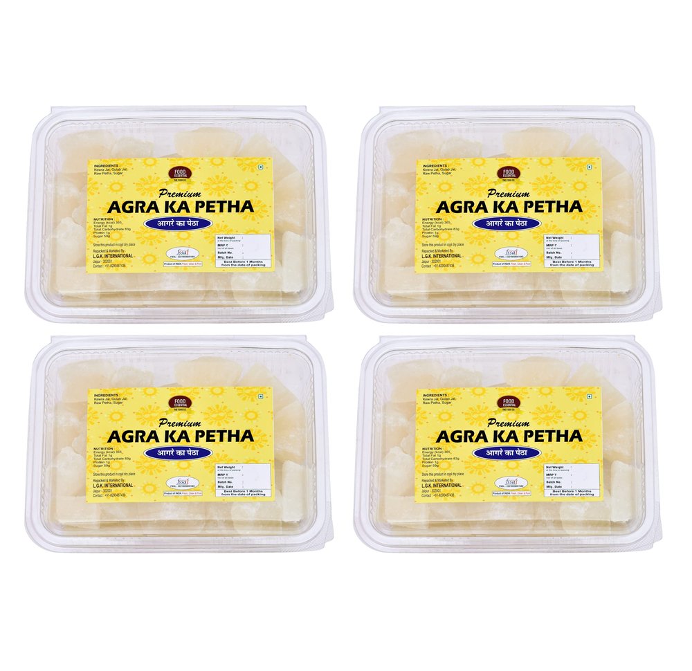 Food Essential Premium Agra Ka Dry Petha [A Traditional Indian Sweet originated in Agra] 4 kg. (Pack of 4) Each 1 kg.