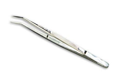 HURON Precision Tweezers, Curved FINE Point, 6 in