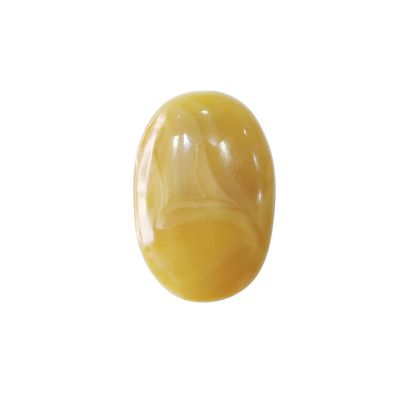 9Dzine Honey Calcite Crystal Oval Palm Stone,Soap for Relaxation,Meditation and Crystal Healing Cabochons,Pack of 1