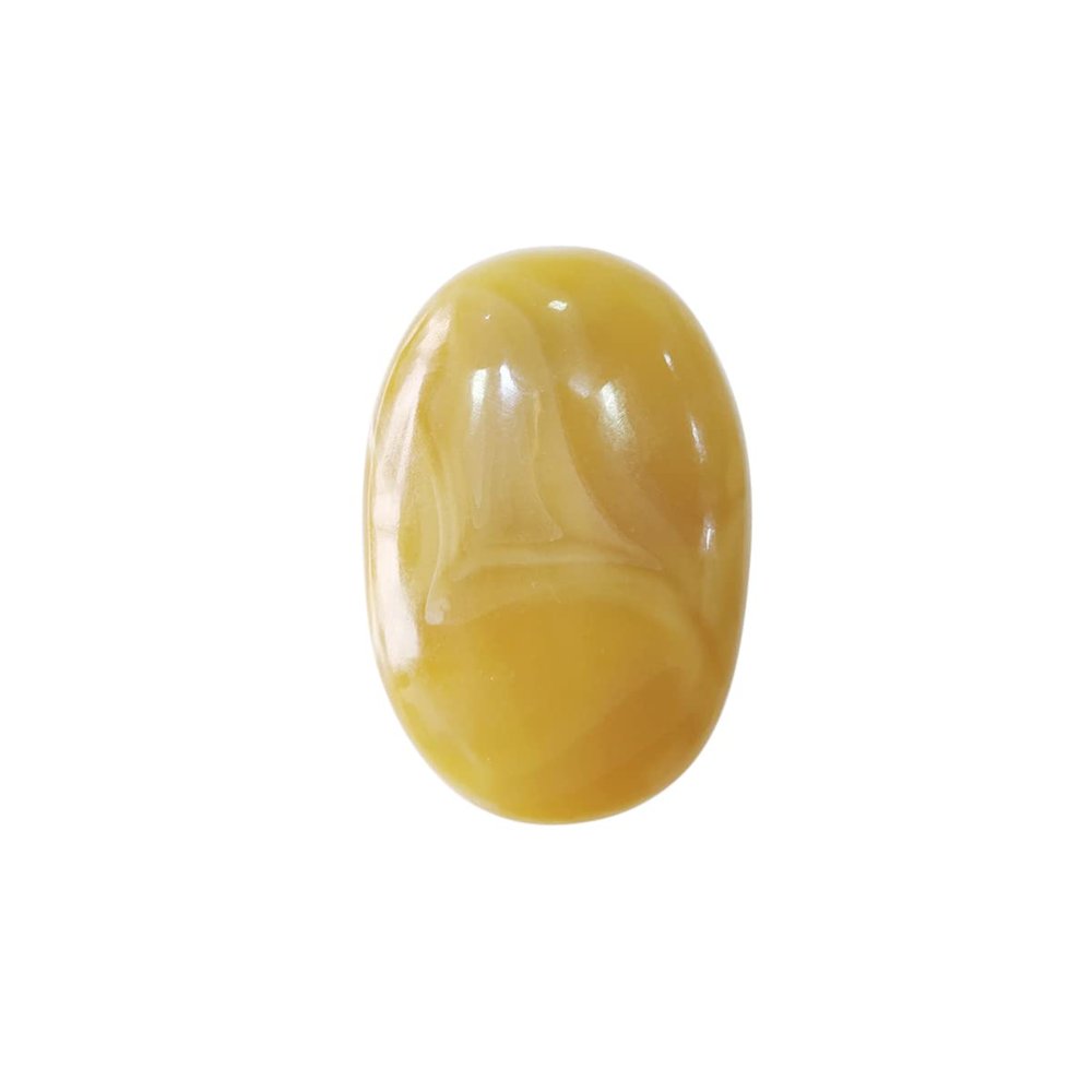 9Dzine Honey Calcite Crystal Oval Palm Stone,Soap for Relaxation,Meditation and Crystal Healing Cabochons,Pack of 1
